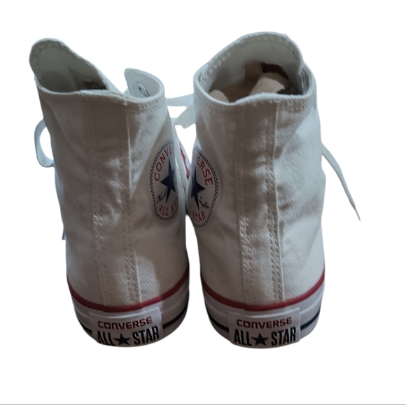 Converse All Star Off White Canvas High-Top Sneakers Size 7 - Picture 5 of 10